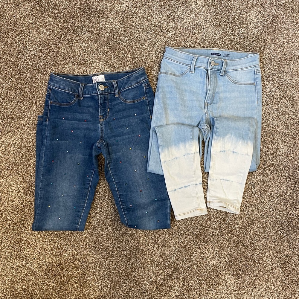 Lot of 2 pairs of size 12 girls jeans. Old navy and Sonoma brand